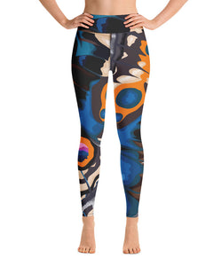 High Waisted Leggings inspired by Blue Pansy Butterfly