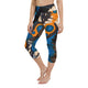 High Waisted Capri Leggings inspired by Blue Pansy Butterfly