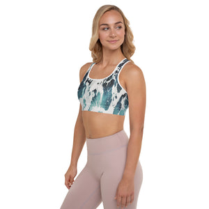Padded Sports Bra inspired by Ocean Marble